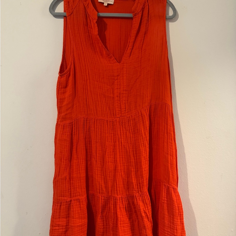Vibrant Red Sleeveless Dress